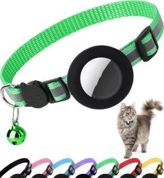 Applicable Airatg Pet Collar Kitten Puppy Reflective Anti-lost Pet Collar Neck (Color: Green)