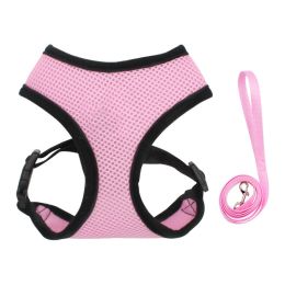 Breathable Mesh Dog Reflective Chest Strap (Option: Pink-L)