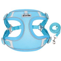 Dog Leash Teddy Breathable Pet Chest Strap (Option: Blue-S)