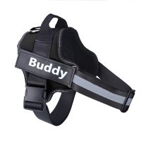 Reflective And Breathable Adjustable Pet Strap Vest (Option: Black-XL)