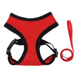 Breathable Mesh Dog Reflective Chest Strap (Option: Red-L)