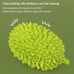 Dog Toys Durian Chew Glue Ball Pet Chewing Toys Dog Tooth Grinding Stick Very Resistant To Biting Teeth Cleaning Balls Puppy Dog Pet Safety Chew Toys (Color: Green)