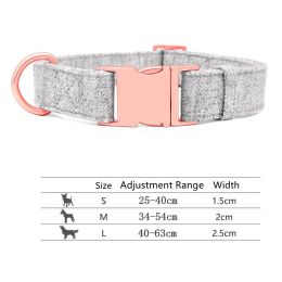 Pet Dog Collar Engraving Anti-Lost Traction Rope Supplies (Option: Warm Grey-Collar No Lettering-L)