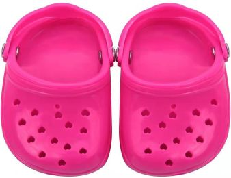 Dog Hole Shoe Wear-resistant Silicone (Option: Rose Red-2piece)