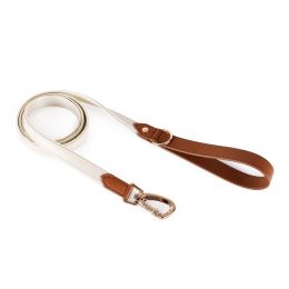 Leather Pet Vest Type Lead Rope Chest Strap (Option: Tow rope Brown-150x2.5cm)