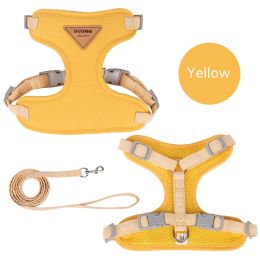 Hot Sale Dog Breast Strap Anti Breaking Loose Pet Harness Small Dog Dog Leash Pet Hand Holding Rope Wholesale (Option: Yellow-L)