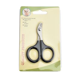 Pet Nail Clipper Small And Medium-sized (Option: Card Insertion Black-Short Tail Full Steel Cut)