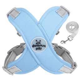 Pet Dog Breathable Chest Strap Reflective Hand Holding Rope (Option: Blue-M)