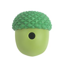 Pet Dog Edible Silicone Acorn Shape Feeding Toy Ball (Option: Peacock Green With Dark Green)