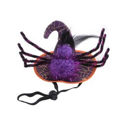 Pet Funny Headdress Cat Halloween (Option: Purple-Average Size)