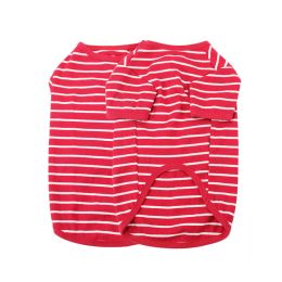 Pet Clothing Cotton Small Dog Jarre Aero Bull (Option: Red And White Stripes-M)