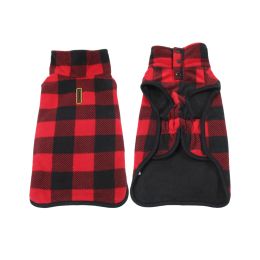 Coat Vest Polar Fleece Winter Thickened Jarre Aero Bull (Option: Red Black Plaid-6XL)