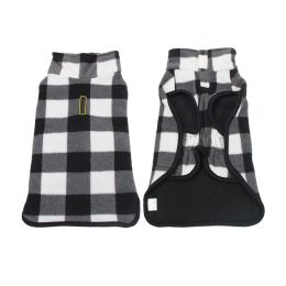 Coat Vest Polar Fleece Winter Thickened Jarre Aero Bull (Option: Black And White Plaid-6XL)