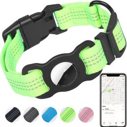 Reflective Nylon Cat Collar Protective Cover (Option: Fluorescent Green-L)