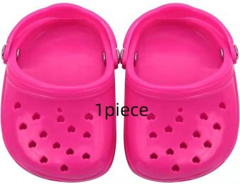 Dog Hole Shoe Wear-resistant Silicone (Option: Rose Red-1piece)