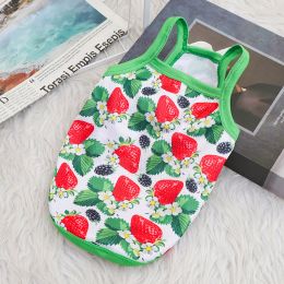 Avocado Summer Outdoor Breathable Sling Vest For Dogs (Option: Strawberry-XL)