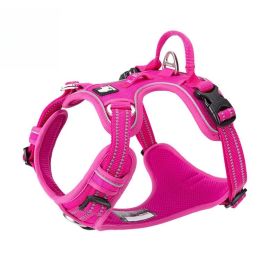 Chest Strap Pet Supplies Explosion-proof Vest Dog Hand Holding Rope (Option: Rose Red-XL)