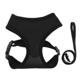 Breathable Mesh Dog Reflective Chest Strap (Option: Black-L)