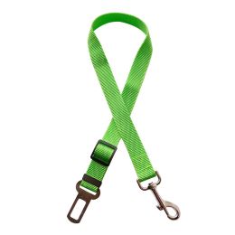 Pet Car Seat Belt Car Retractable Hand Holding Rope (Color: Green)