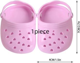 Dog Hole Shoe Wear-resistant Silicone (Option: Pink-1piece)