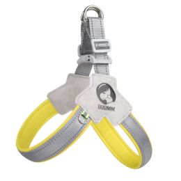 New Dog Breast Strap Saddle Pet Harness Breathable Reflective Dog Suspenders Pet Hand Holding Rope Wholesale (Option: Yellow-L)