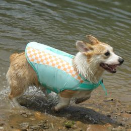 Summer Pet Dog Corgi Golden Retriever Clothes (Option: Plaid Contrast Color-L)