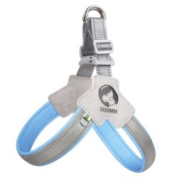 New Dog Breast Strap Saddle Pet Harness Breathable Reflective Dog Suspenders Pet Hand Holding Rope Wholesale (Option: Blue-L)