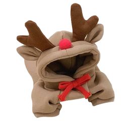 Hooded Sweater Apricot Elk Pet Clothes (Option: Apricot-S)